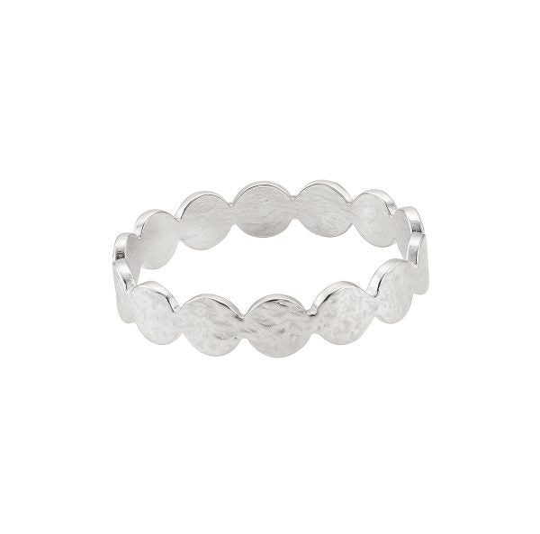 MELT TEXTURED THIN SILVER RING