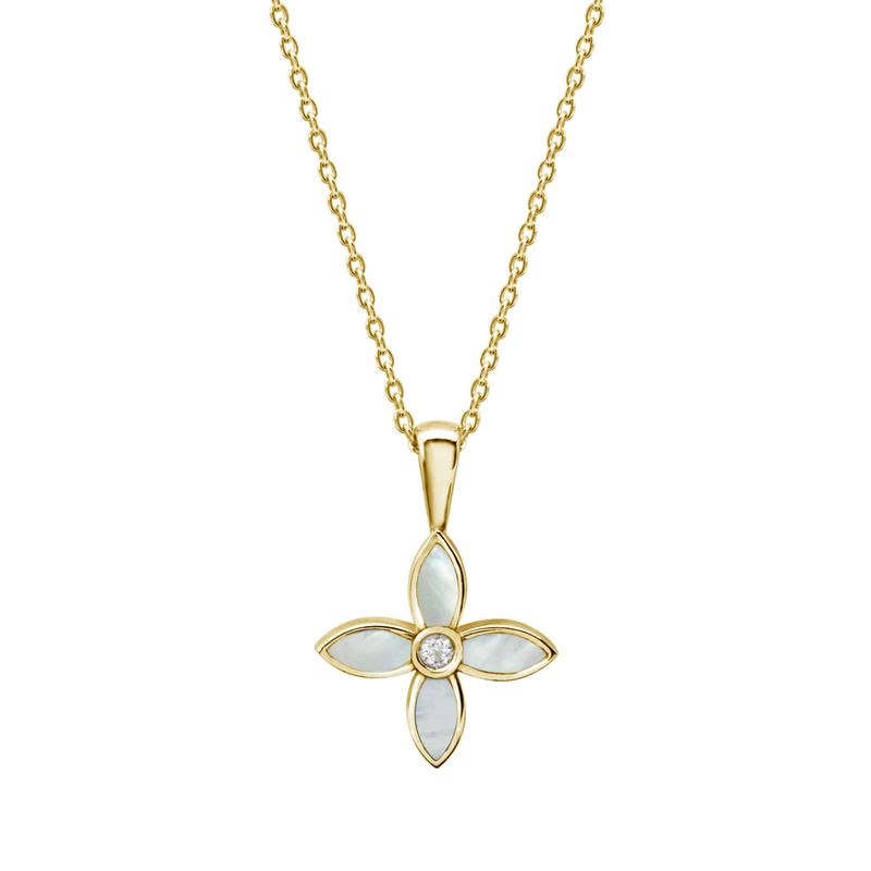 MINI DESERT FLOWER NECKLACE GOLD PLATED