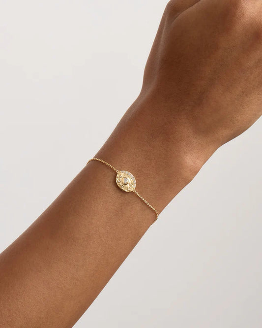 18k Gold Vermeil Love You to the Moon and Back Bracelet