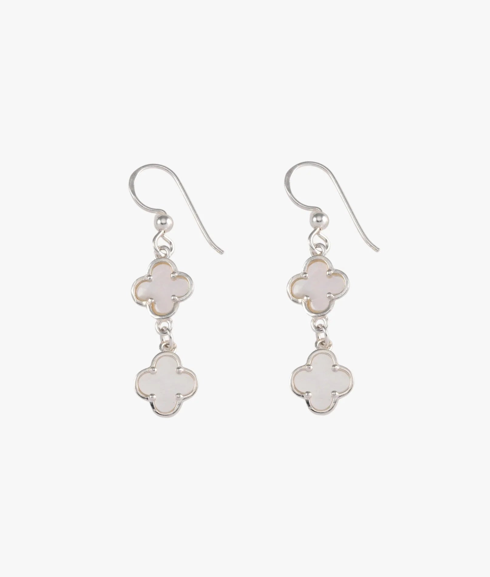 DOUBLE MINI CLOVER (MOTHER OF PEARL) EARRINGS