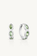 Maya Apatite Silver Huggies