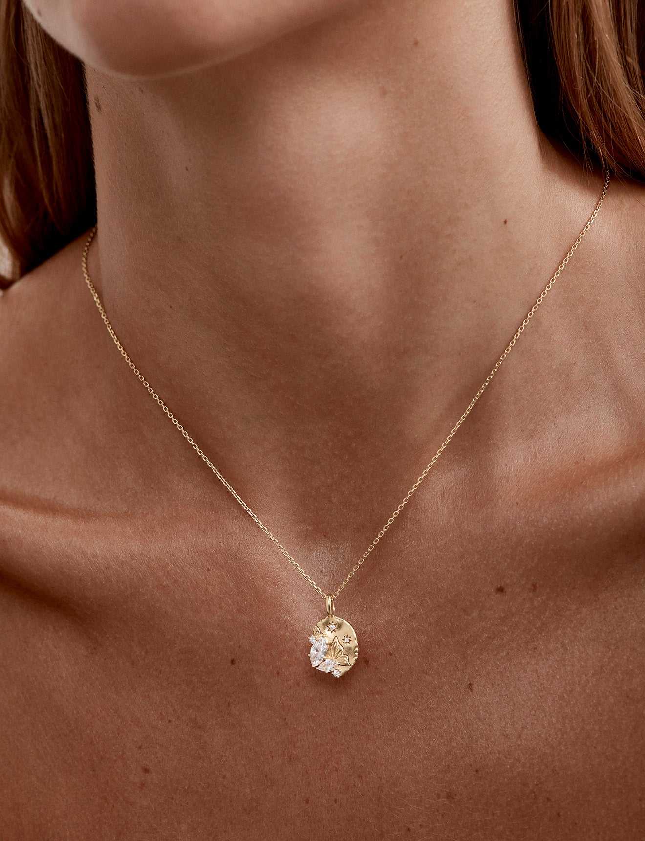 NECKLACE GOLD VERMEIL WITH WINGS I FLY