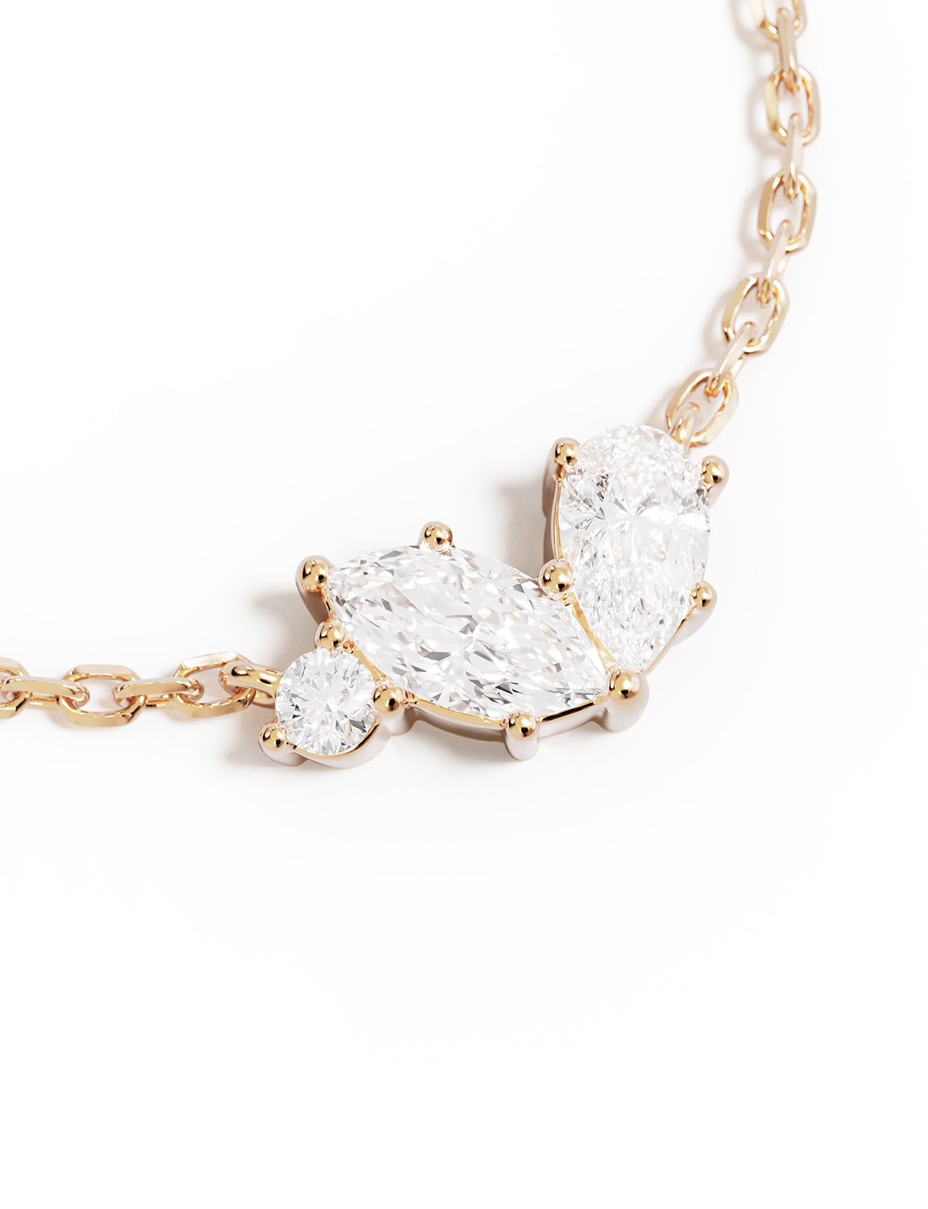 18k Gold Vermeil Crystal Wings Necklace