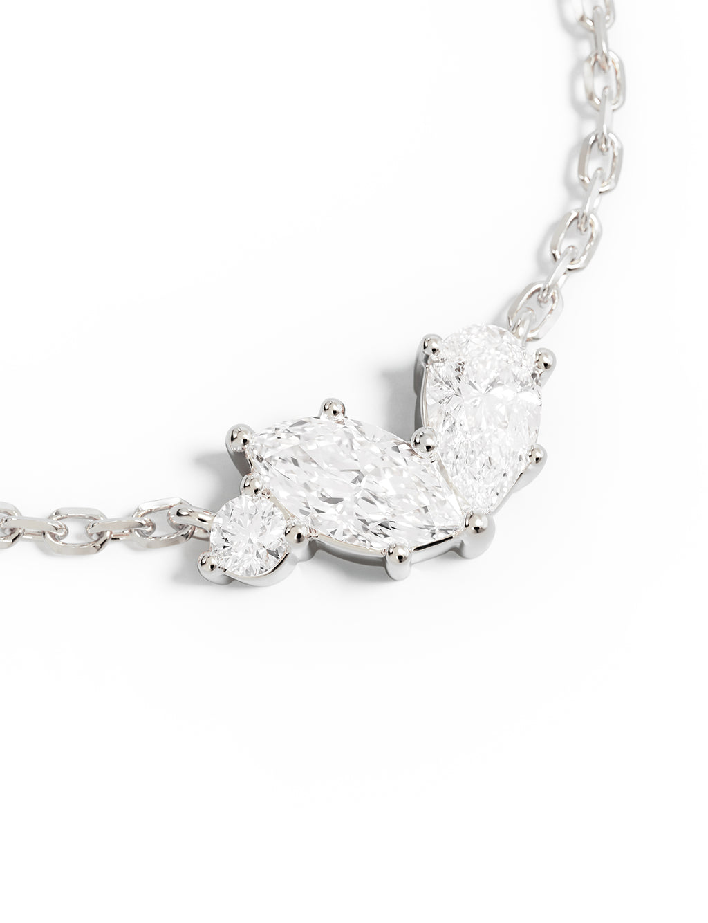 Sterling Silver Crystal Wings Necklace