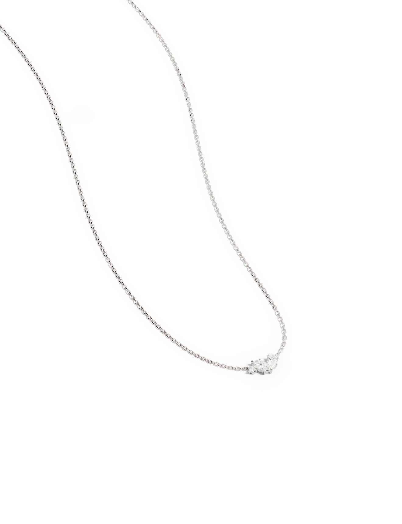 Sterling Silver Crystal Wings Necklace