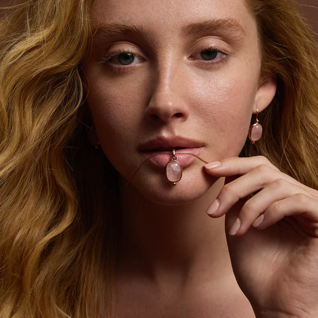 Fleur Rose Quartz Earrings