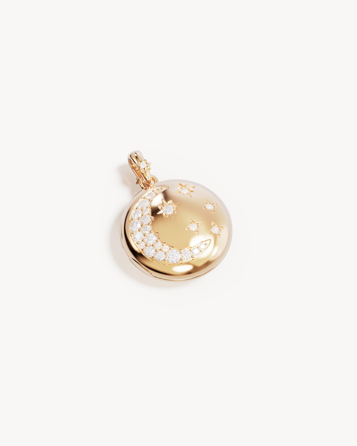 18k Gold Vermeil My Moon And Stars Locket