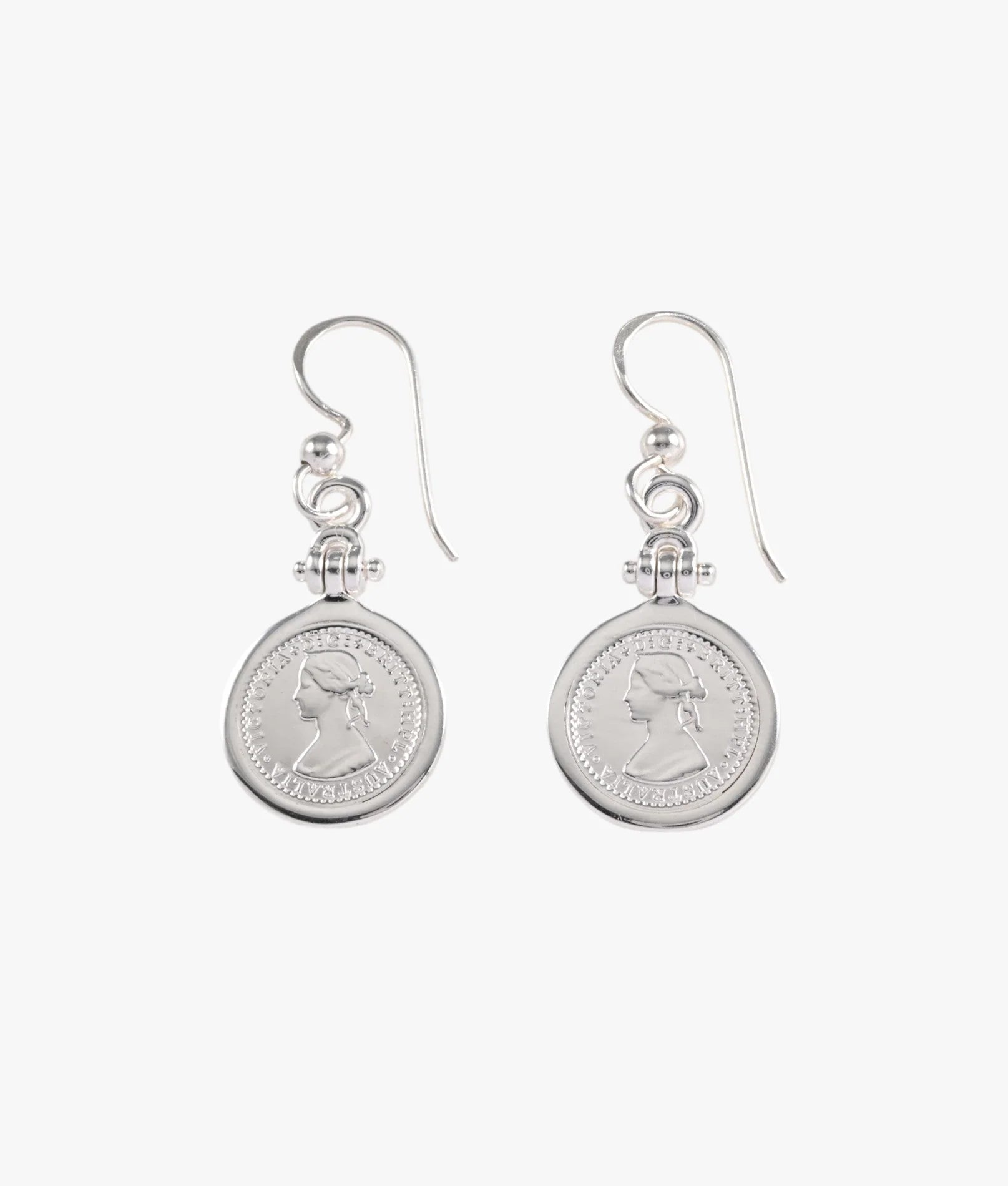 HINGED MINI COIN DROP EARRINGS