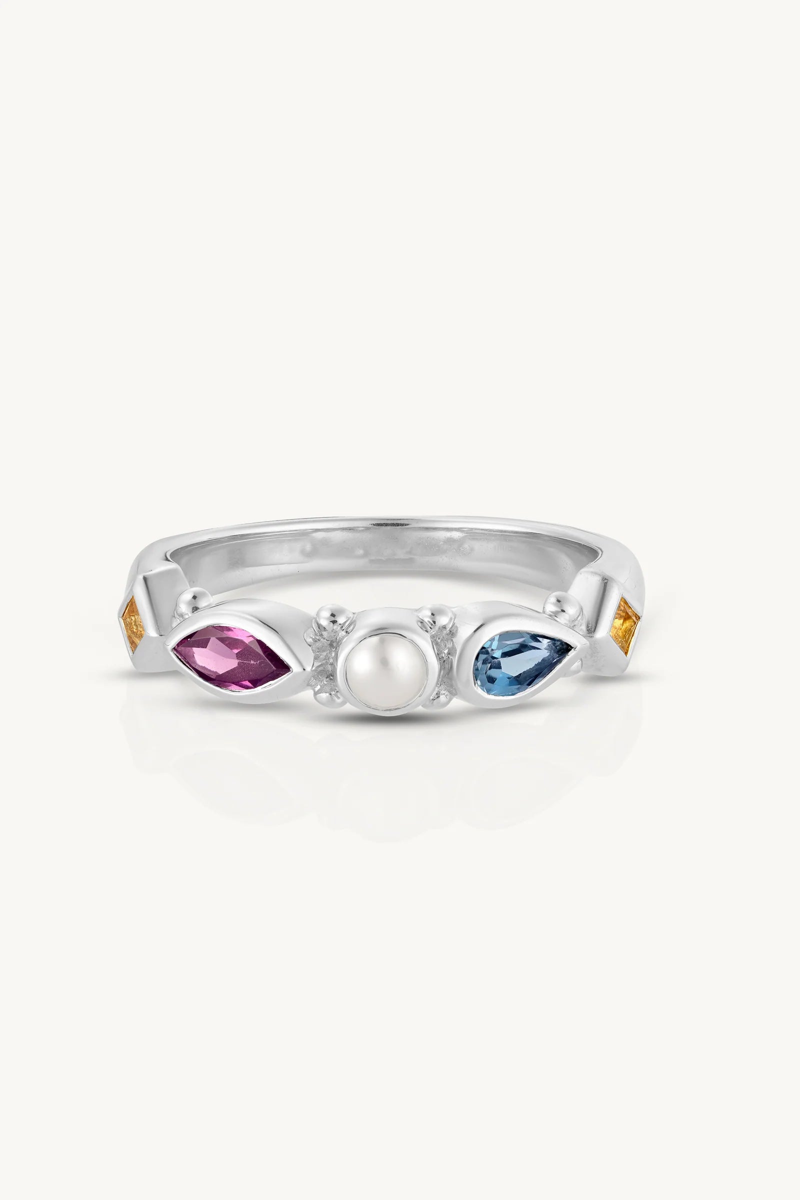 Piper Cluster Silver Ring