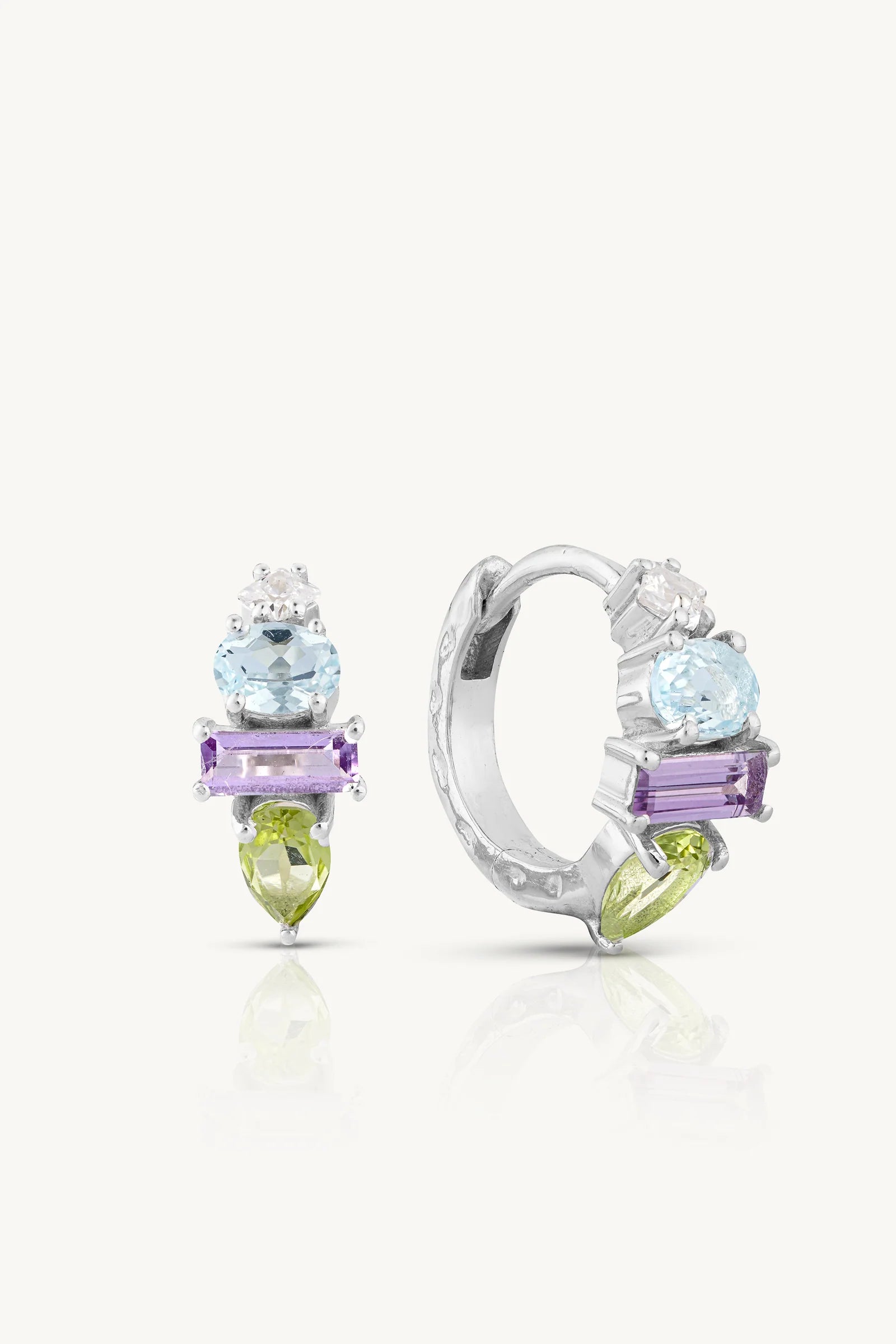 Reina Silver Hoops