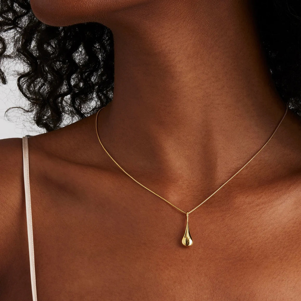 MY SILENT TEARS NECKLACE (YELLOW GOLD PLATED)