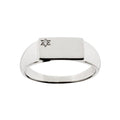 RECTANGLE SIGNET SILVER RING