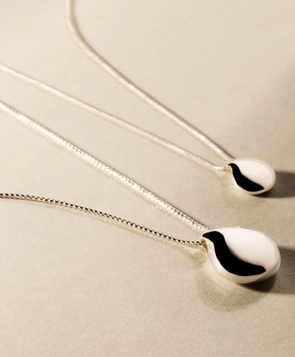 SUNSHOWER LARGE PENDANT NECKLACE (STERLING SILVER)