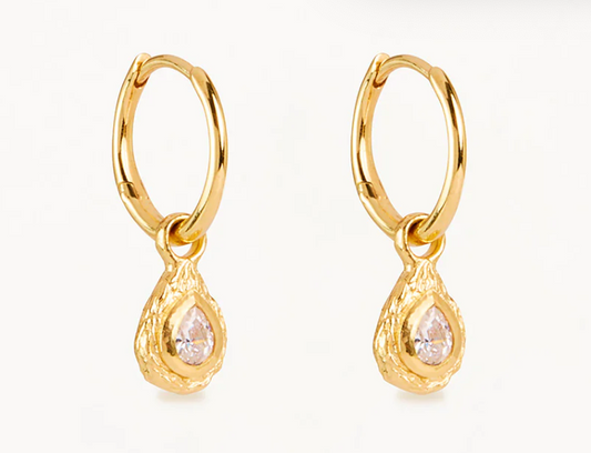 WITH LOVE HOOP EARRINGS - GOLD