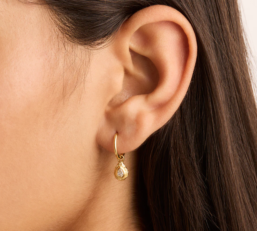 WITH LOVE HOOP EARRINGS - GOLD