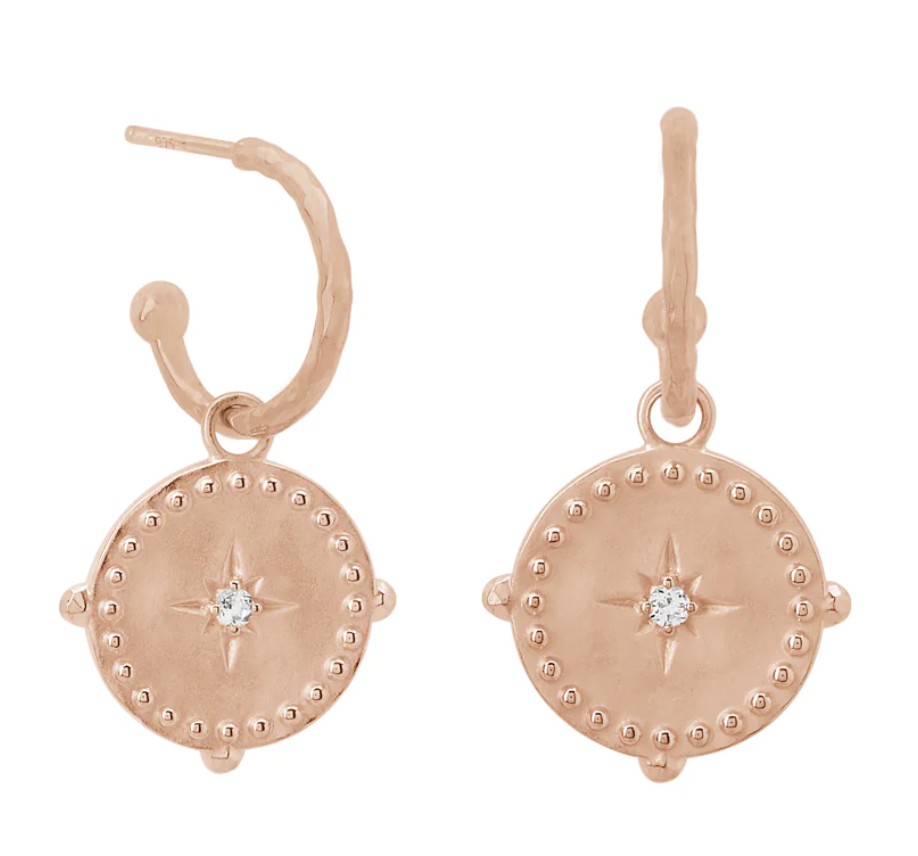 SMALL HOOP EARRINGS INTO THE LIGHT - ROSE GOLD