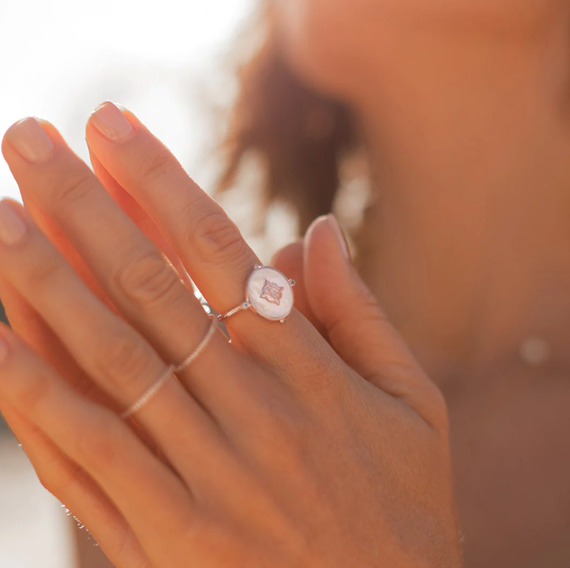 TEMPLE MOON RING - ROSE GOLD