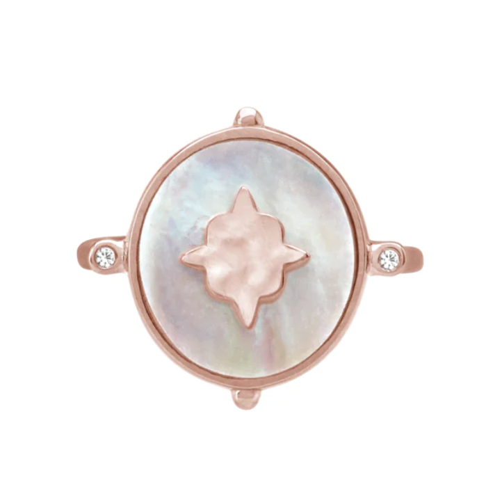 TEMPLE MOON RING - ROSE GOLD