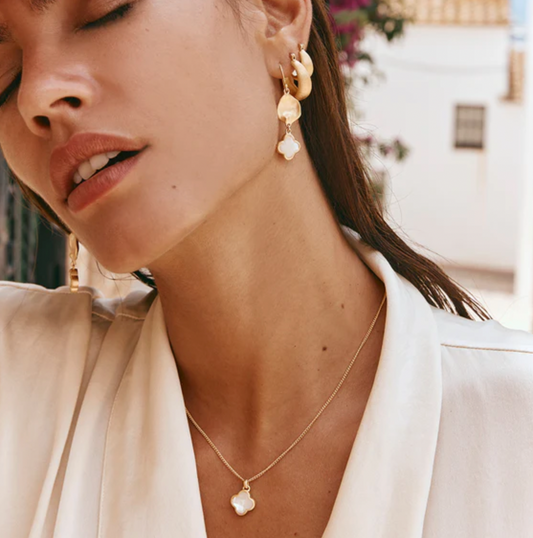 MOTHER OF PEARL NECKLACE - GOLD