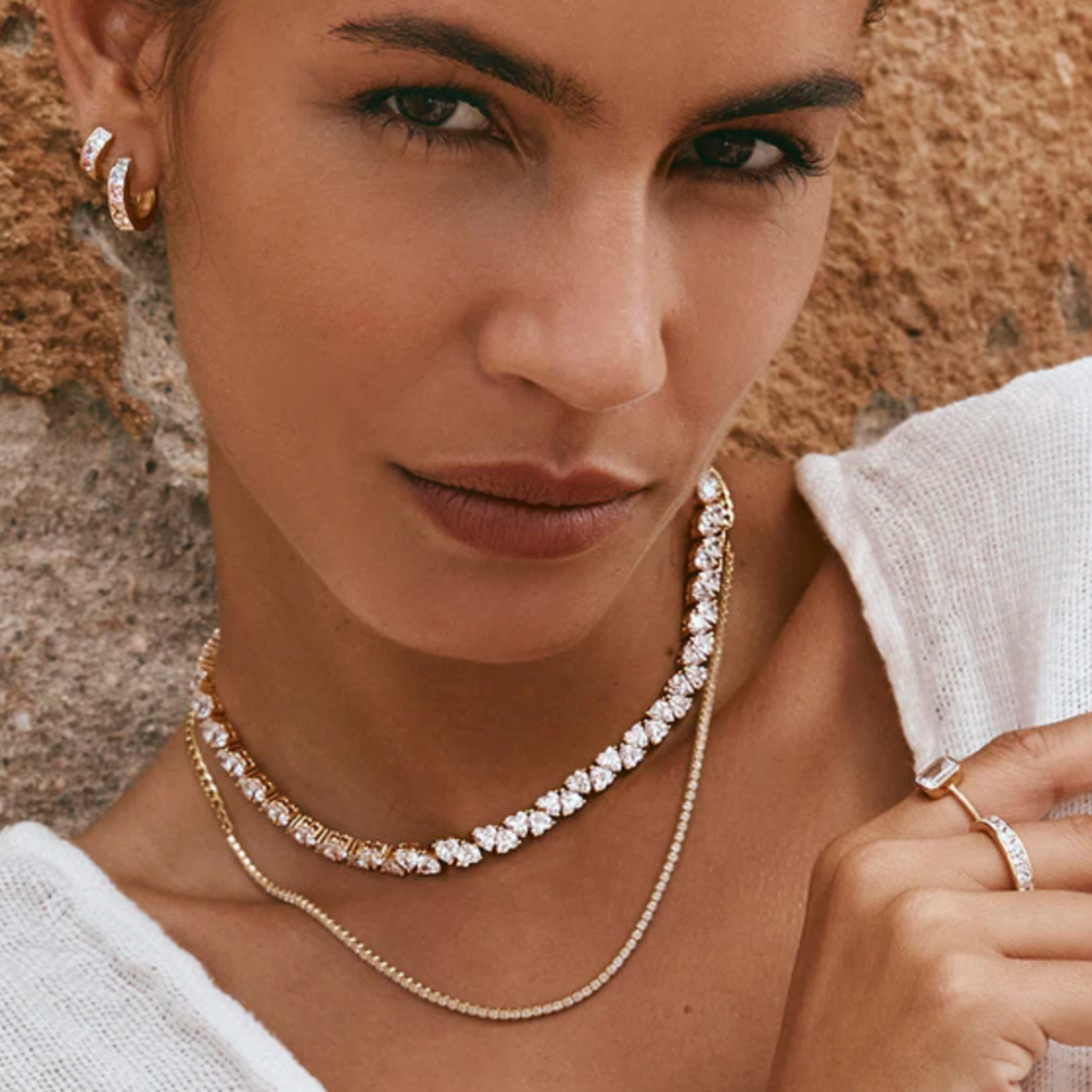 PASTEL OMBRE MIDI HOOPS - GOLD