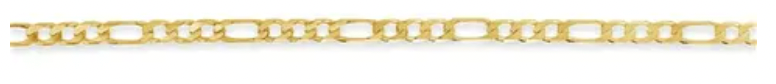 9CT GOLD FIGARO BRACELET