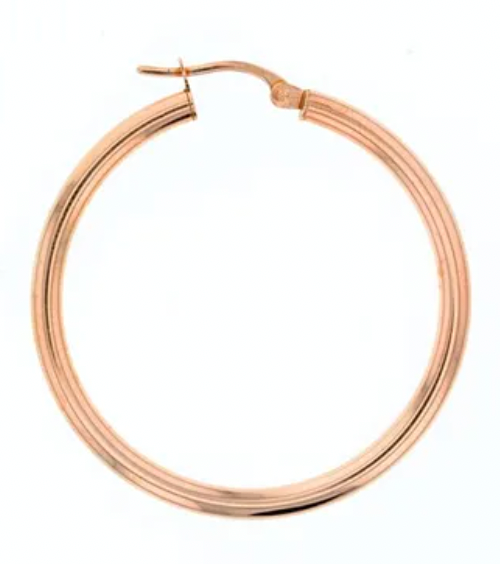 9CT PLAIN ROSE GOLD HOOPS