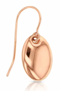 9CT ROSE GOLD OVAL BEAN DROP EARRING