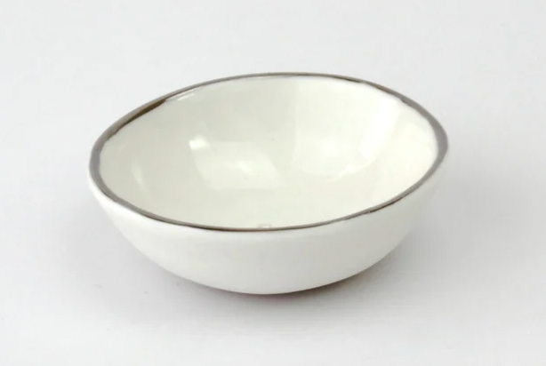 MINI WHITE TRINKET DISH (ORGANIC SHAPED)