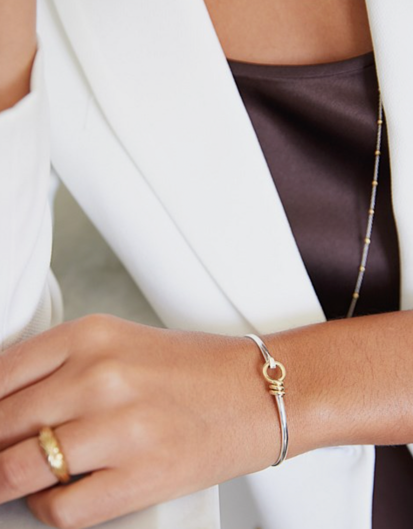 HIGHFIELD CUFF (STERLING SILVER AND YELLOW GOLD PLATED)