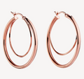 WHIRLPOOL HOOP EARRINGS (ROSE GOLD PLATED)