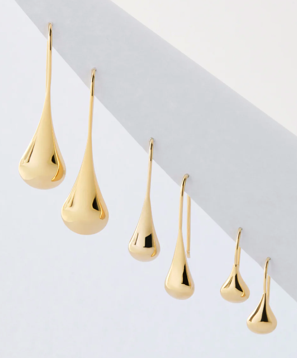 WEEPING WOMAN EARRINGS (YELLOW GOLD PLATED)