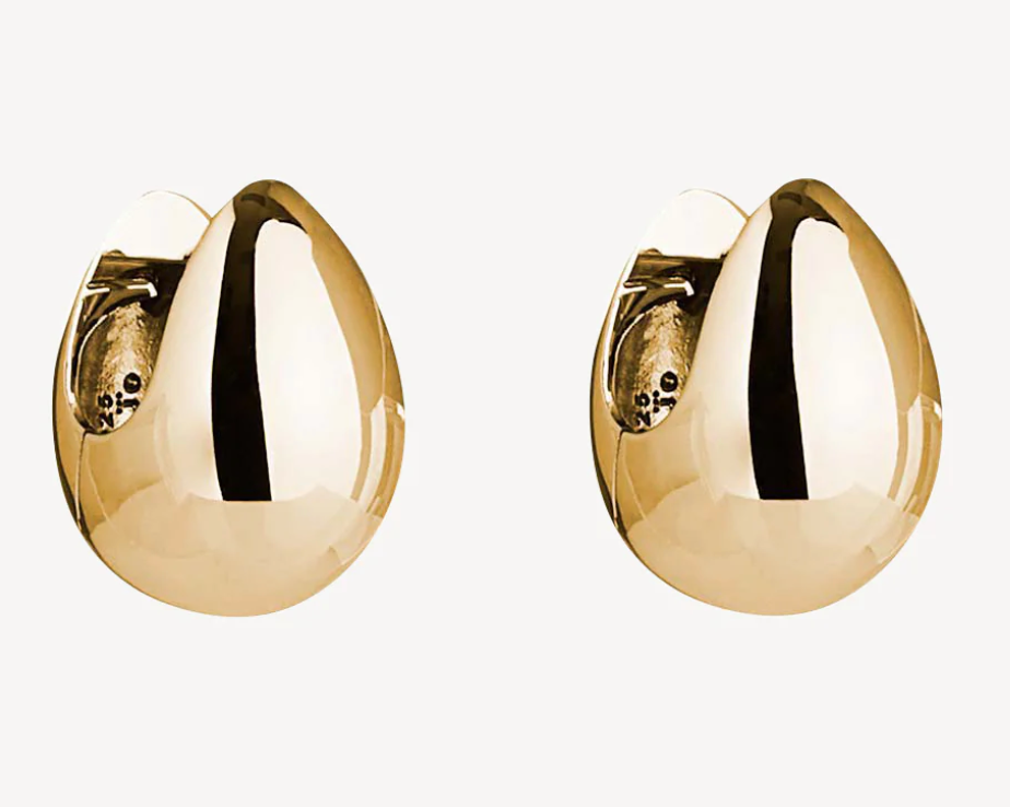 MODE HUGGIE EARRINGS (YELLOW GOLD PLATED)