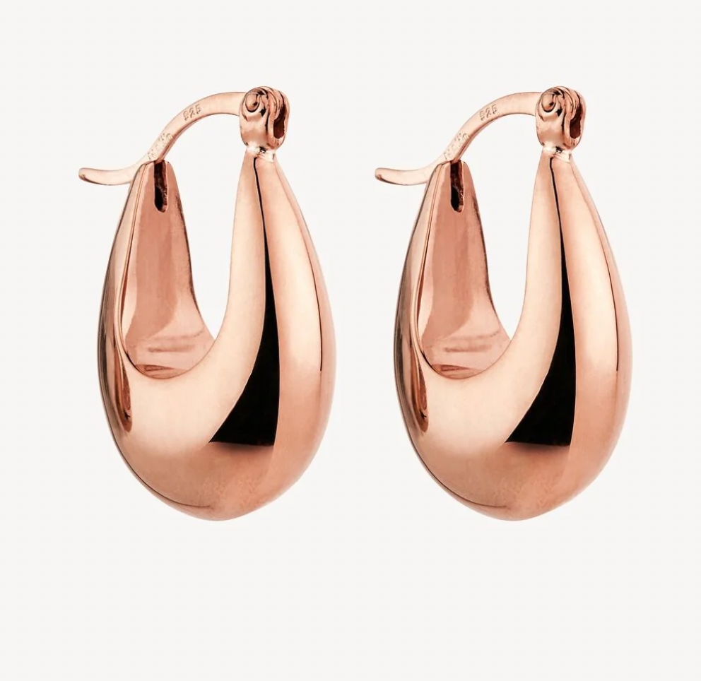 CLOUDLAND HOOP EARRINGS (ROSE GOLD PLATED)