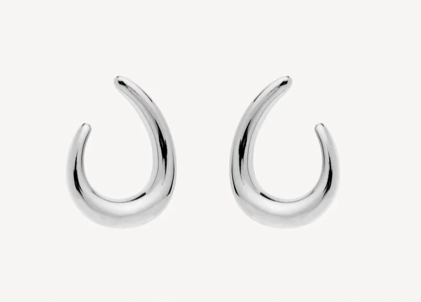 BABY CURL STUD EARRINGS (STERLING SILVER)