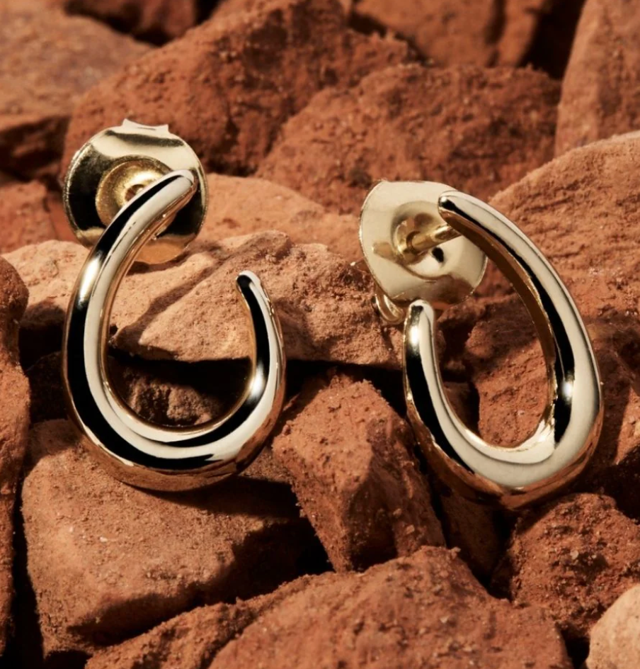 BABY CURL STUD EARRINGS (STERLING SILVER)