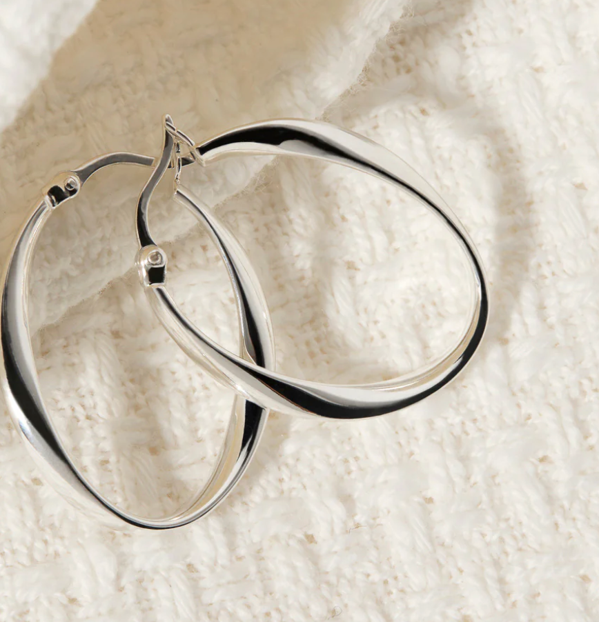 CINTA HOOPS (STERLING SILVER)