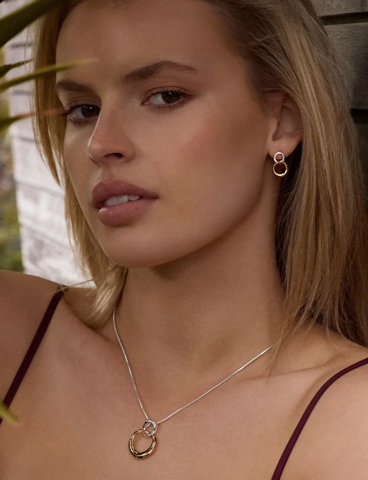 TRANQUILA NECKLACE (STERLING SILVER AND YELLOW GOLD PLATED)