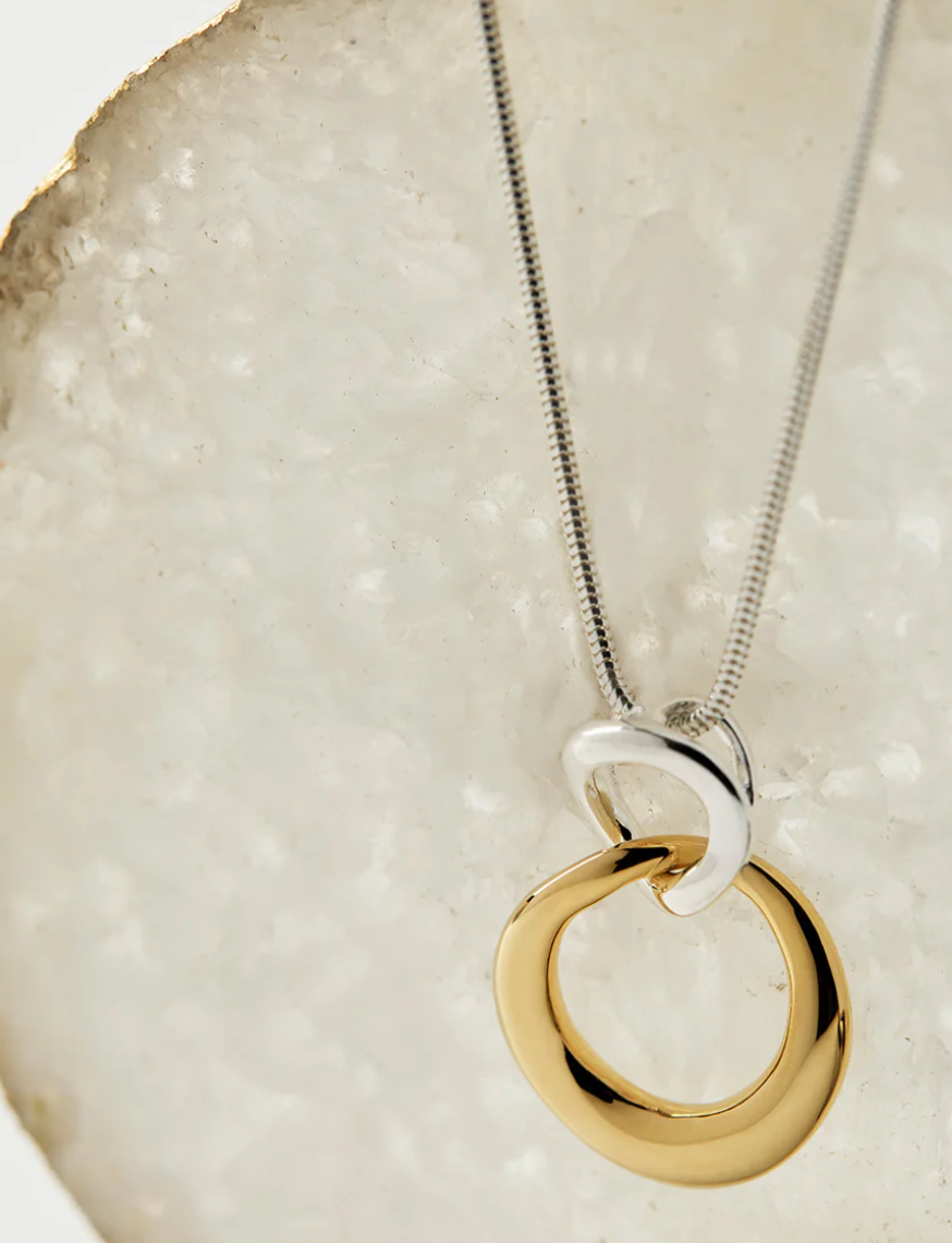 TRANQUILA NECKLACE (STERLING SILVER AND YELLOW GOLD PLATED)