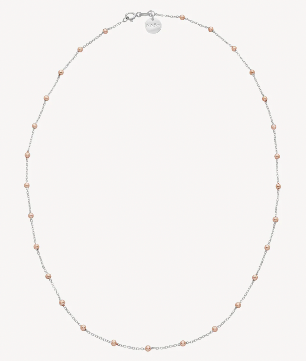 ALGONQUIN NECKLACE 45CM (STERLING SILVER AND ROSE GOLD PLATED)