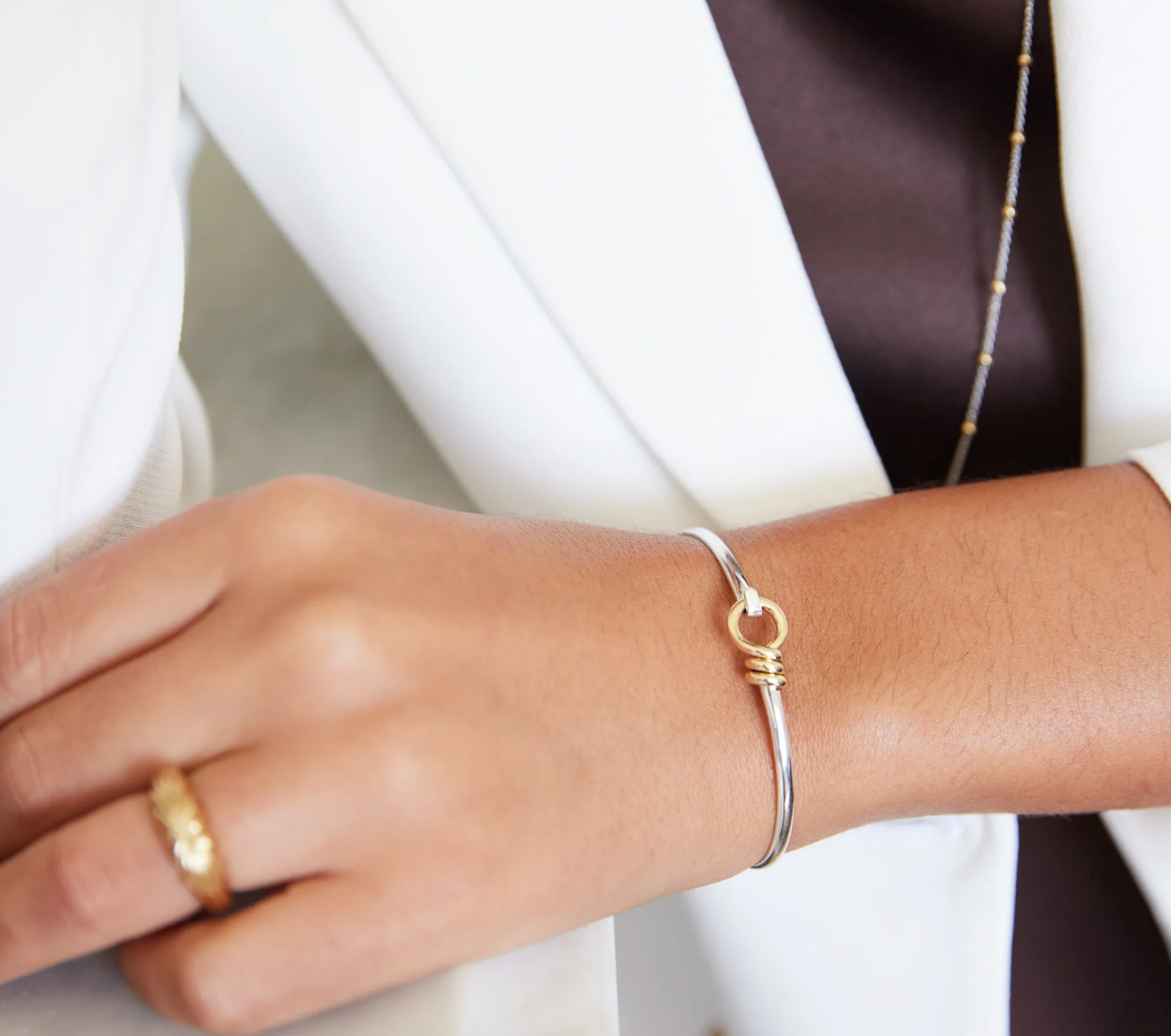 HIGHFIELD CUFF (STERLING SILVER AND YELLOW GOLD PLATED)