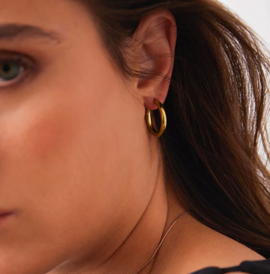 SUBTLE HUGGIE EARRINGS (YELLOW GOLD PLATED)