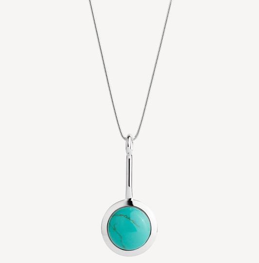 HUSK TURQUOISE LARGE NECKLACE (STERLING SILVER)