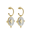TEMPLE MOON OVAL HOOP EARRINGS