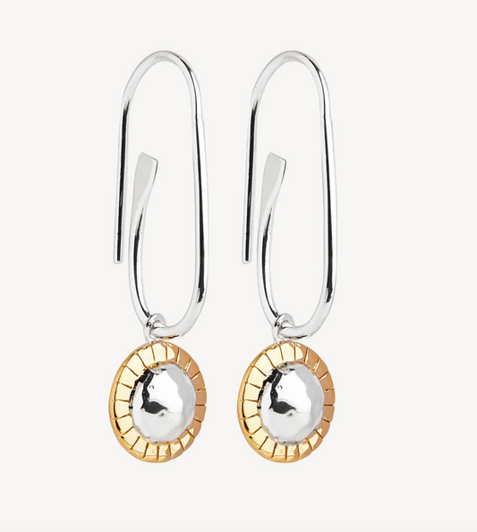 TUTU EARRINGS (STERLING SILVER AND YELLOW GOLD PLATED)