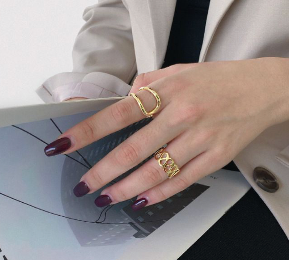 RING OPEN LOOP 18K GOLD PLATE