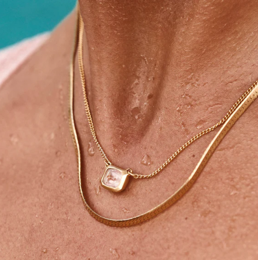 ROSE QUARTZ DECO NECKLACE