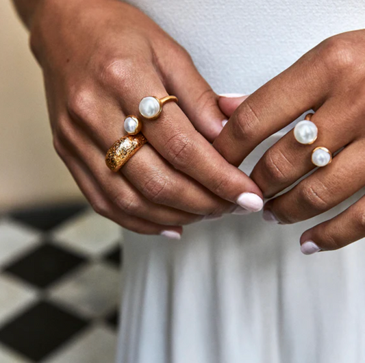 DOUBLE PEARL RING