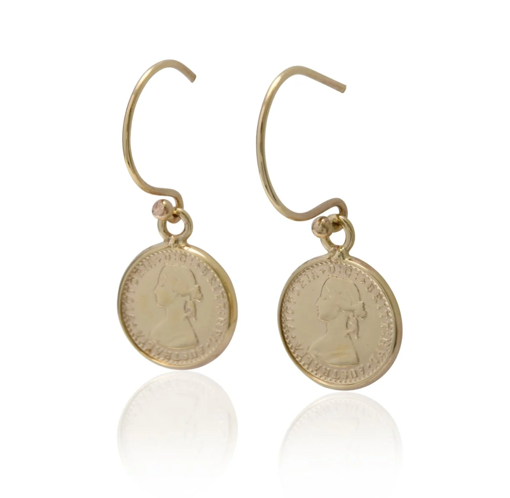 MINI COIN HOOK EARRINGS VON TRESKOW LUXE