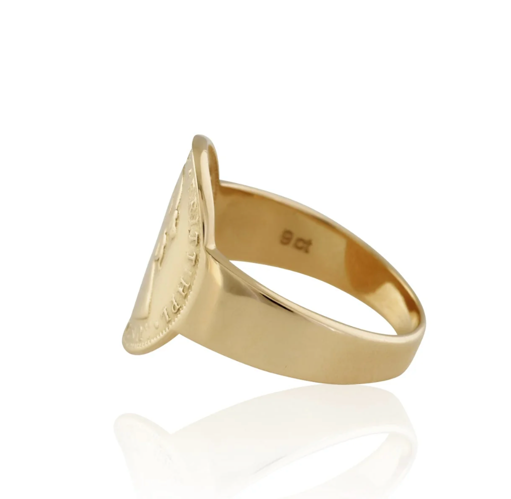 MINI CURVED COIN RING VON TRESKOW LUXE
