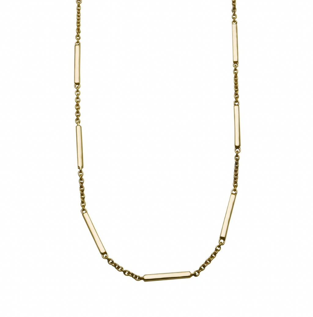 9CT GOLD LUXE BAR & CURB CHAIN NECKLACE